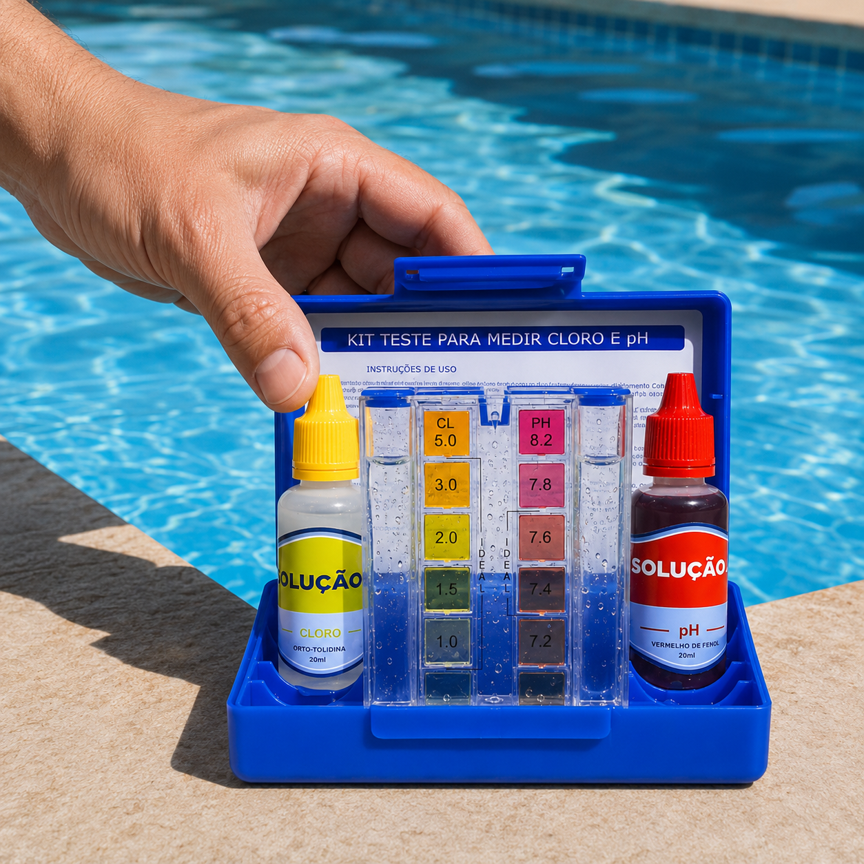 Kit de teste da água da piscina